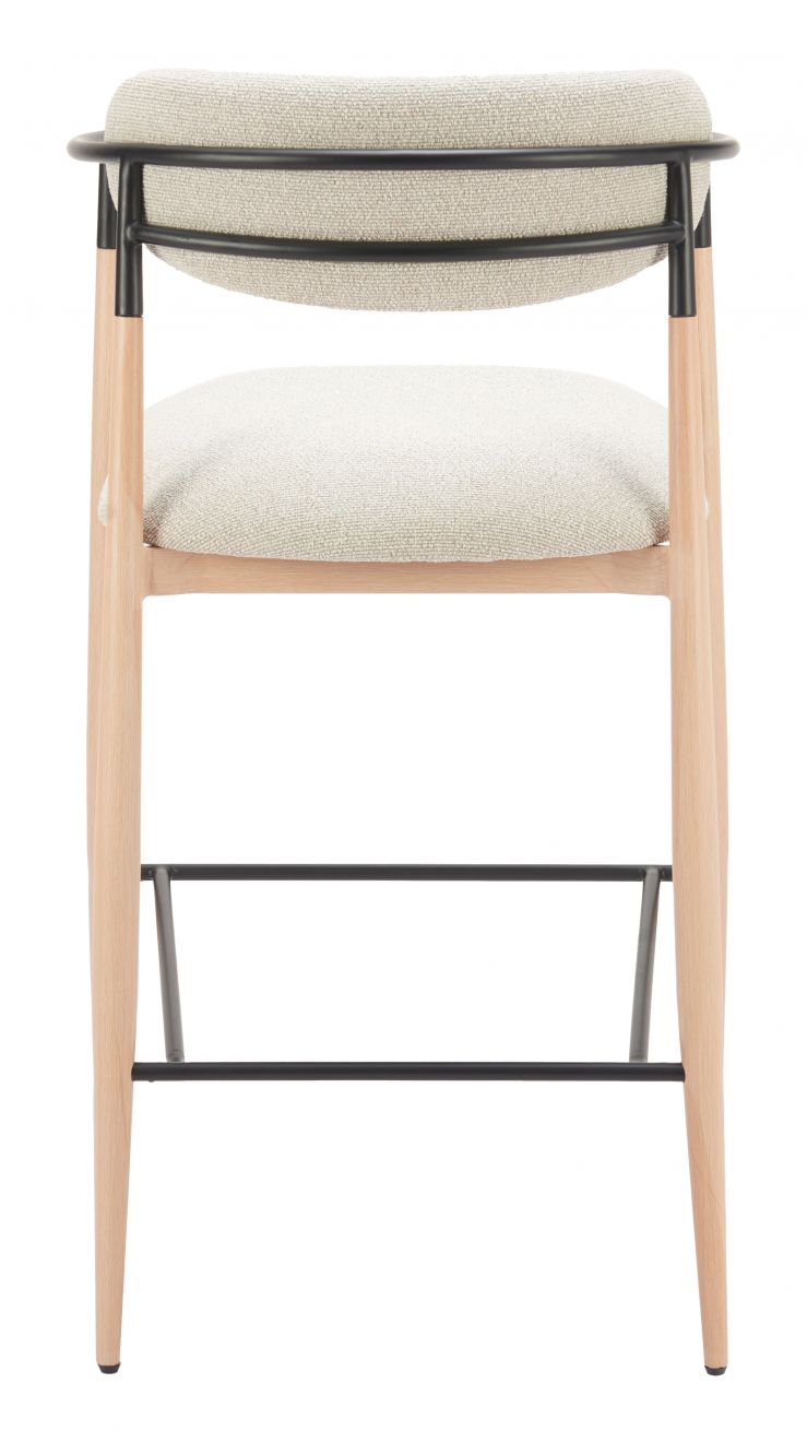Zuo Modern Equinox Textured Fabric Barstool