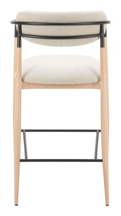 Zuo Modern Equinox Textured Fabric Barstool