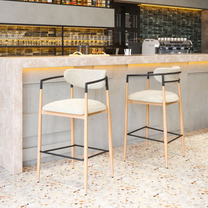 Zuo Modern Equinox Textured Fabric Barstool