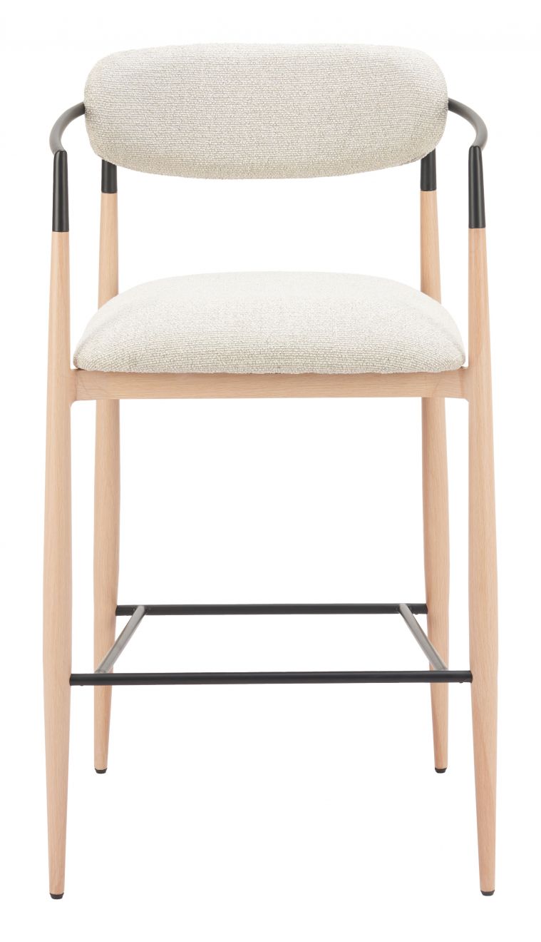 Zuo Modern Equinox Textured Fabric Barstool