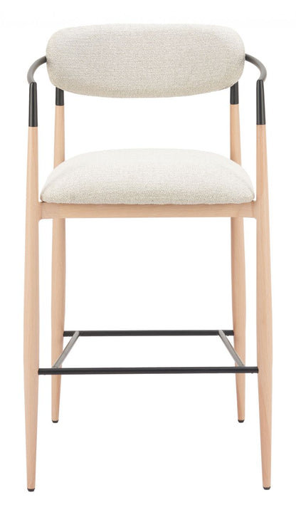 Zuo Modern Equinox Textured Fabric Barstool