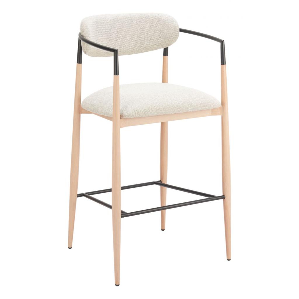 Zuo Modern Equinox Textured Fabric Barstool