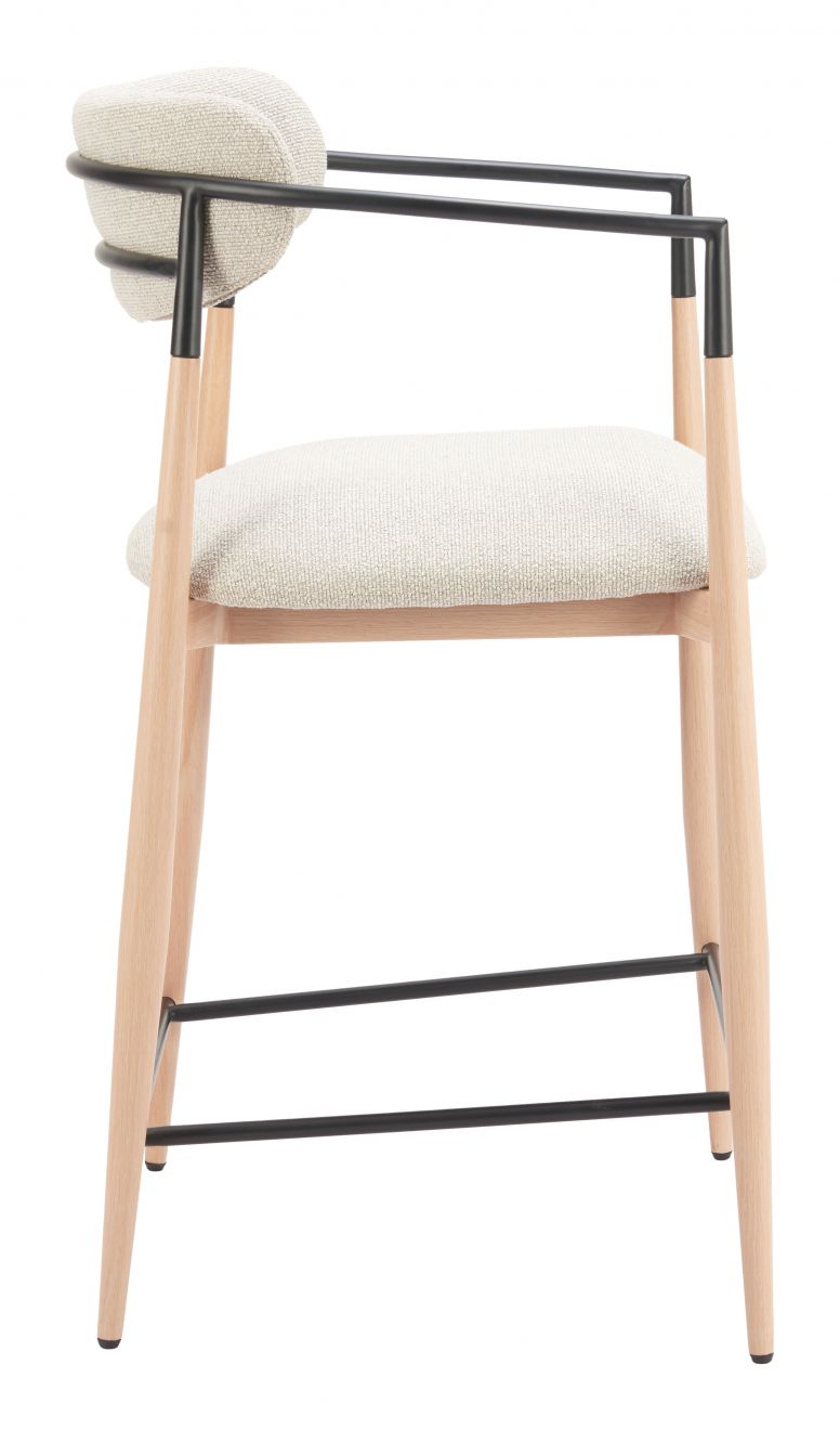 Zuo Modern Equinox Textured Fabric Counter Stool