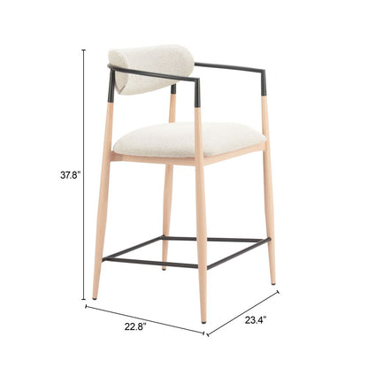Zuo Modern Equinox Textured Fabric Counter Stool