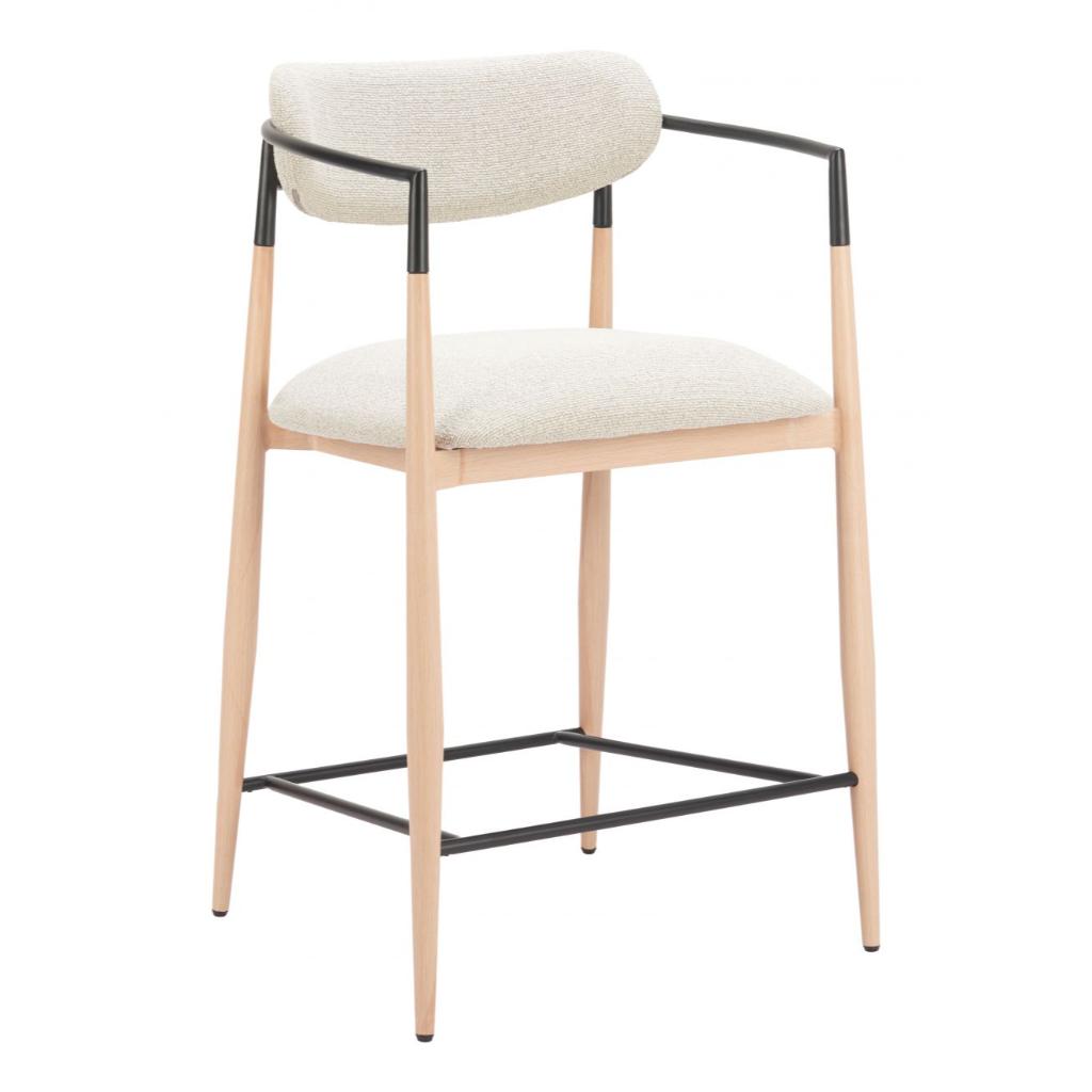 Zuo Modern Equinox Textured Fabric Counter Stool