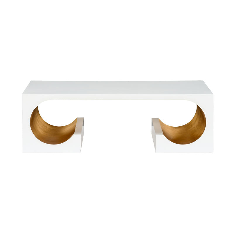 Chelsea House Equinox White Rectangular Cocktail Table