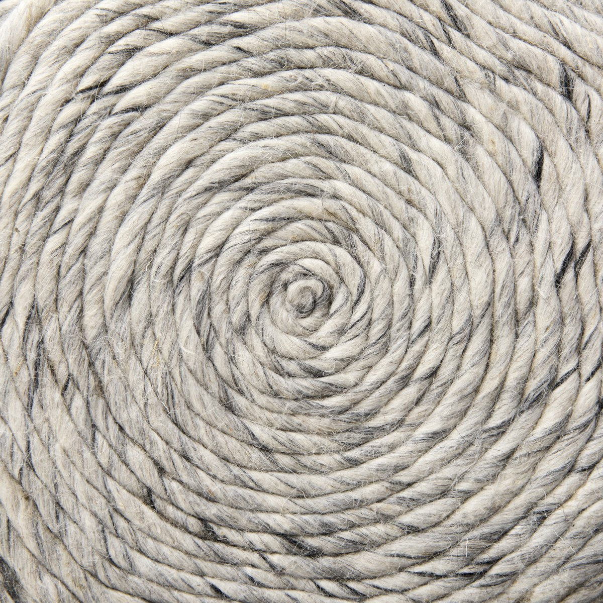 Mercana Esfera Beige Chevron Woven Round Pouf