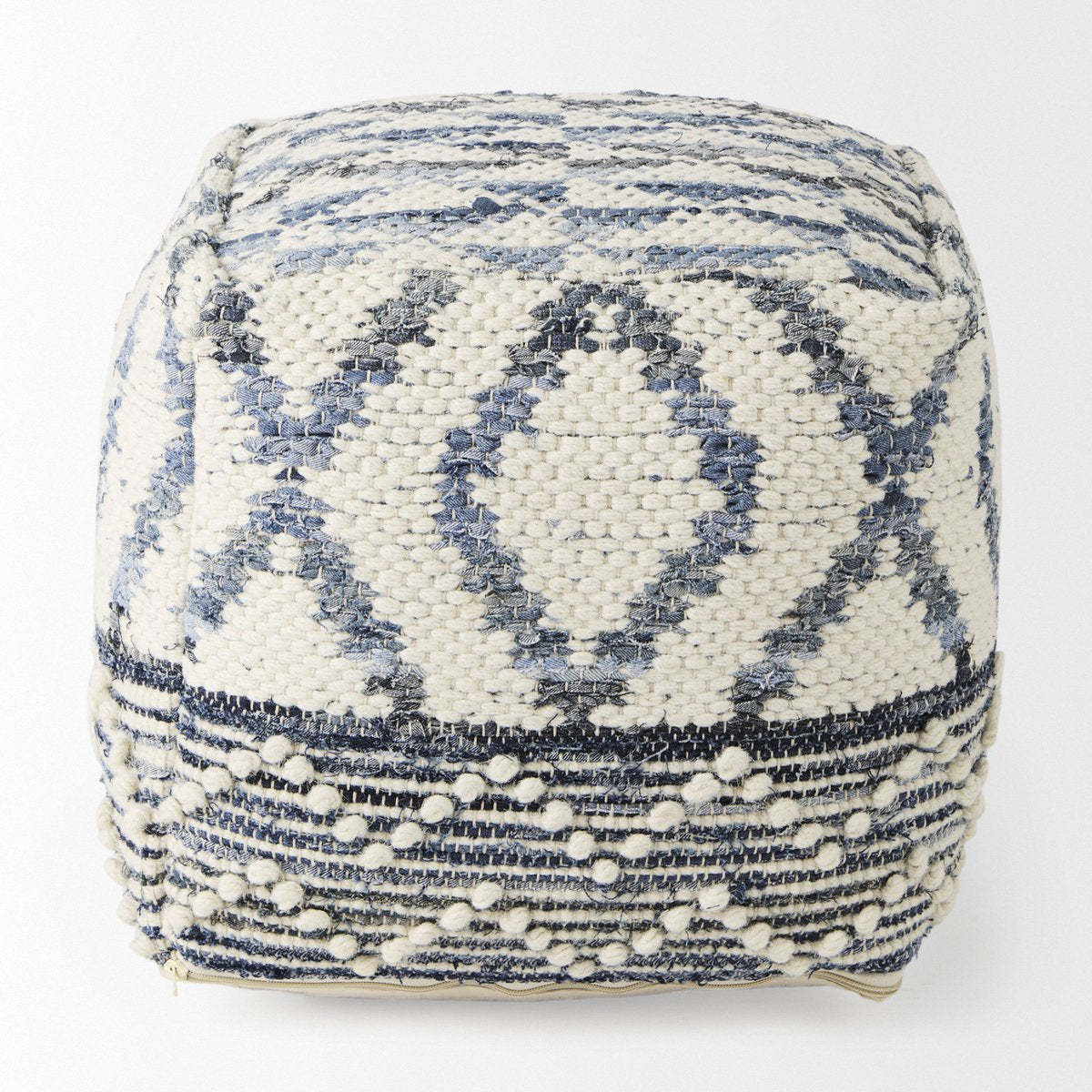Mercana Eshana Cream Wool Pouf