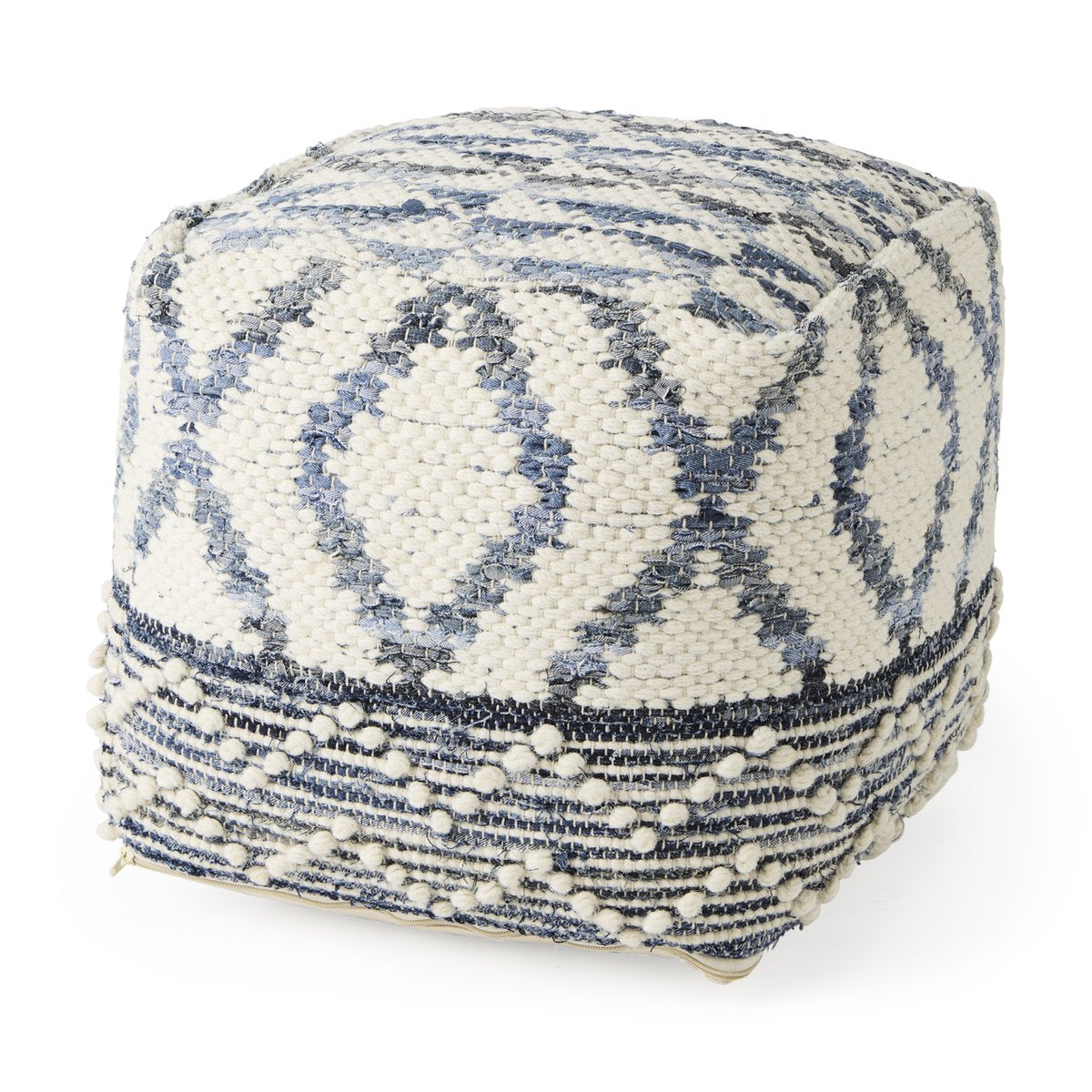 Mercana Eshana Cream Wool Pouf