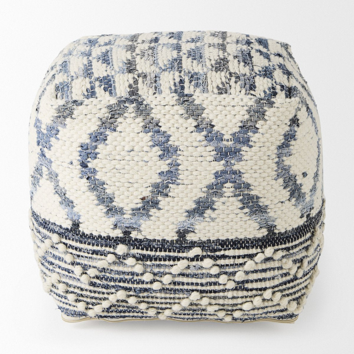 Mercana Eshana Cream Wool Pouf
