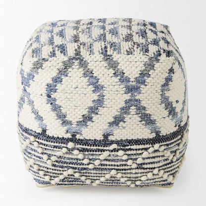Mercana Eshana Cream Wool Pouf