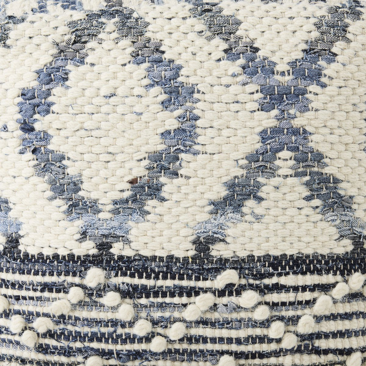 Mercana Eshana Cream Wool Pouf