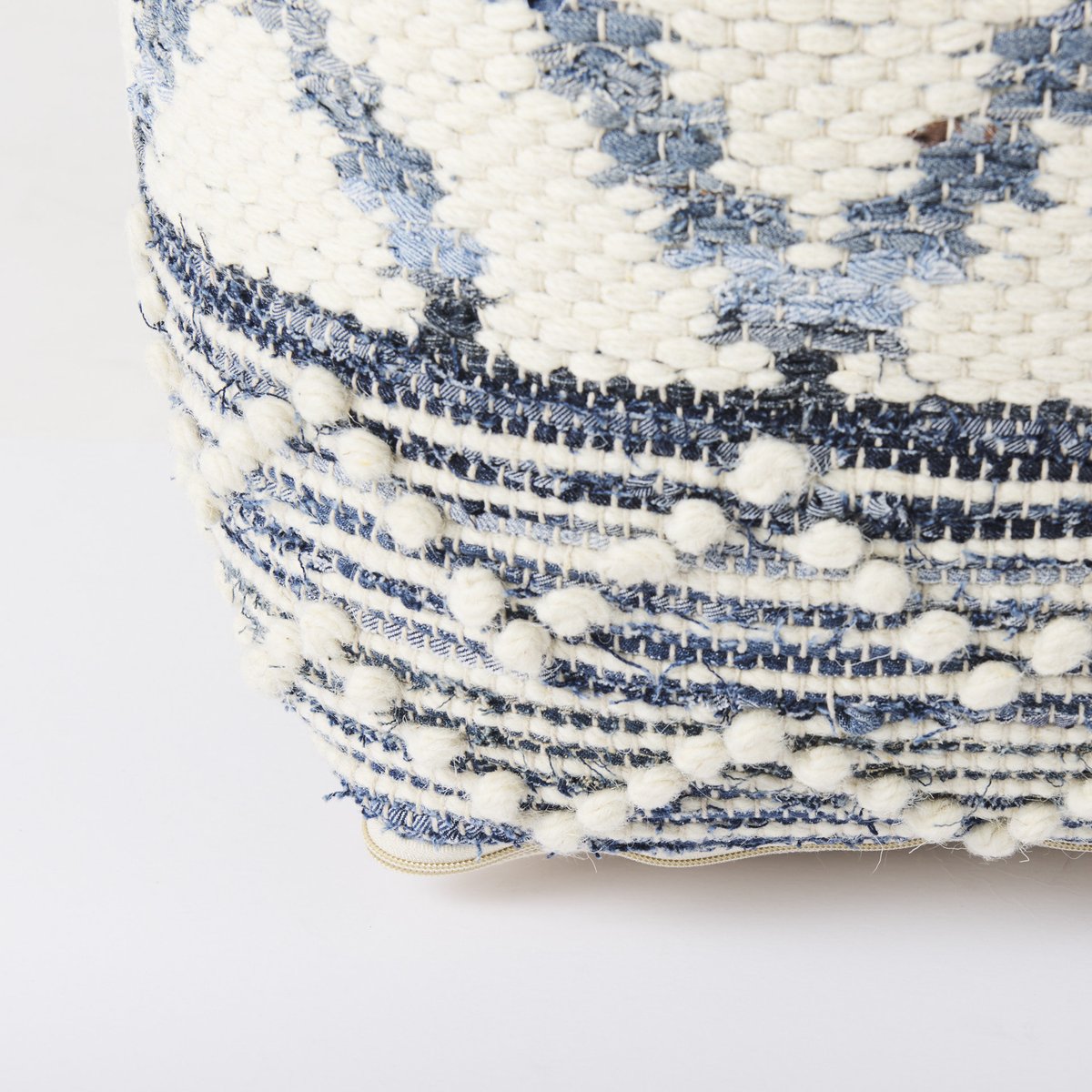 Mercana Eshana Cream Wool Pouf