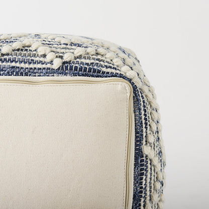 Mercana Eshana Cream Wool Pouf