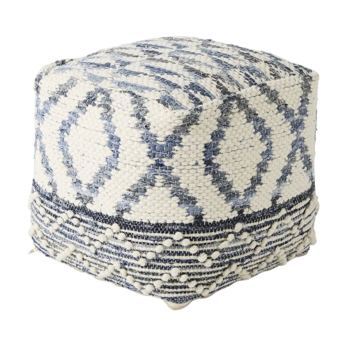Mercana Eshana Cream Wool Pouf