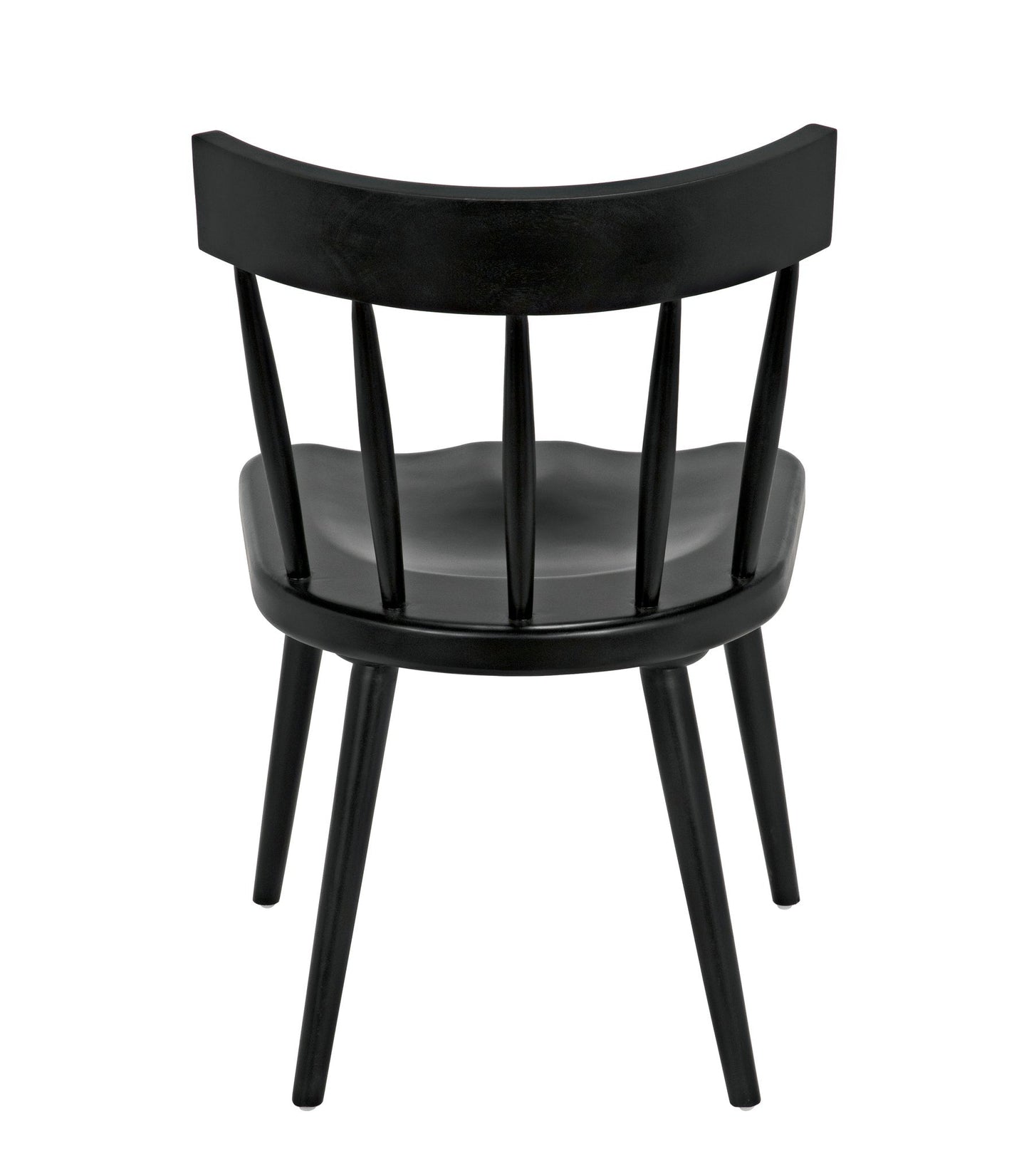 Esme Wood Black Armless Chair-Club Chairs-Noir-Sideboards and Things