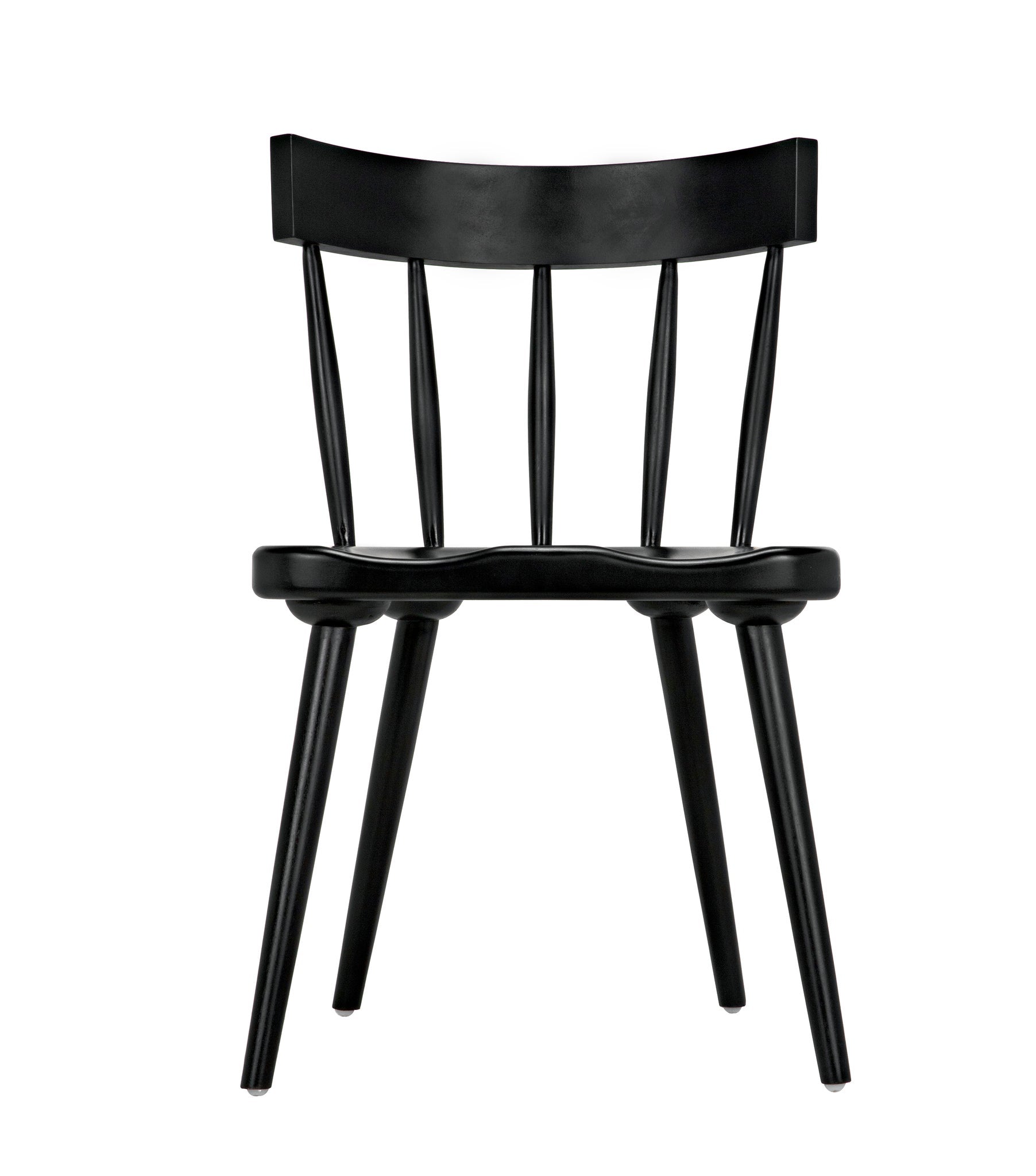 Esme Wood Black Armless Chair-Club Chairs-Noir-Sideboards and Things