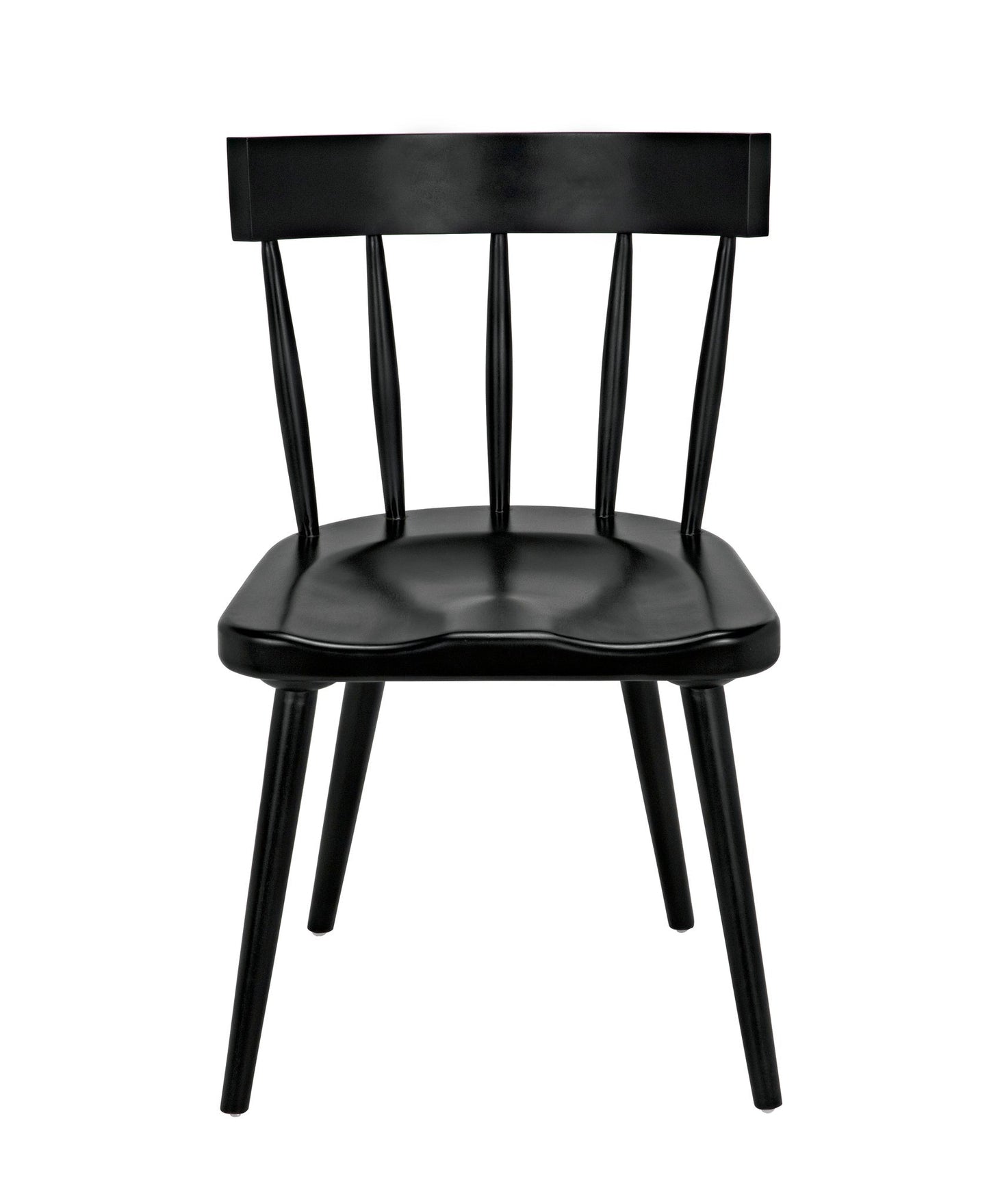 Esme Wood Black Armless Chair-Club Chairs-Noir-Sideboards and Things