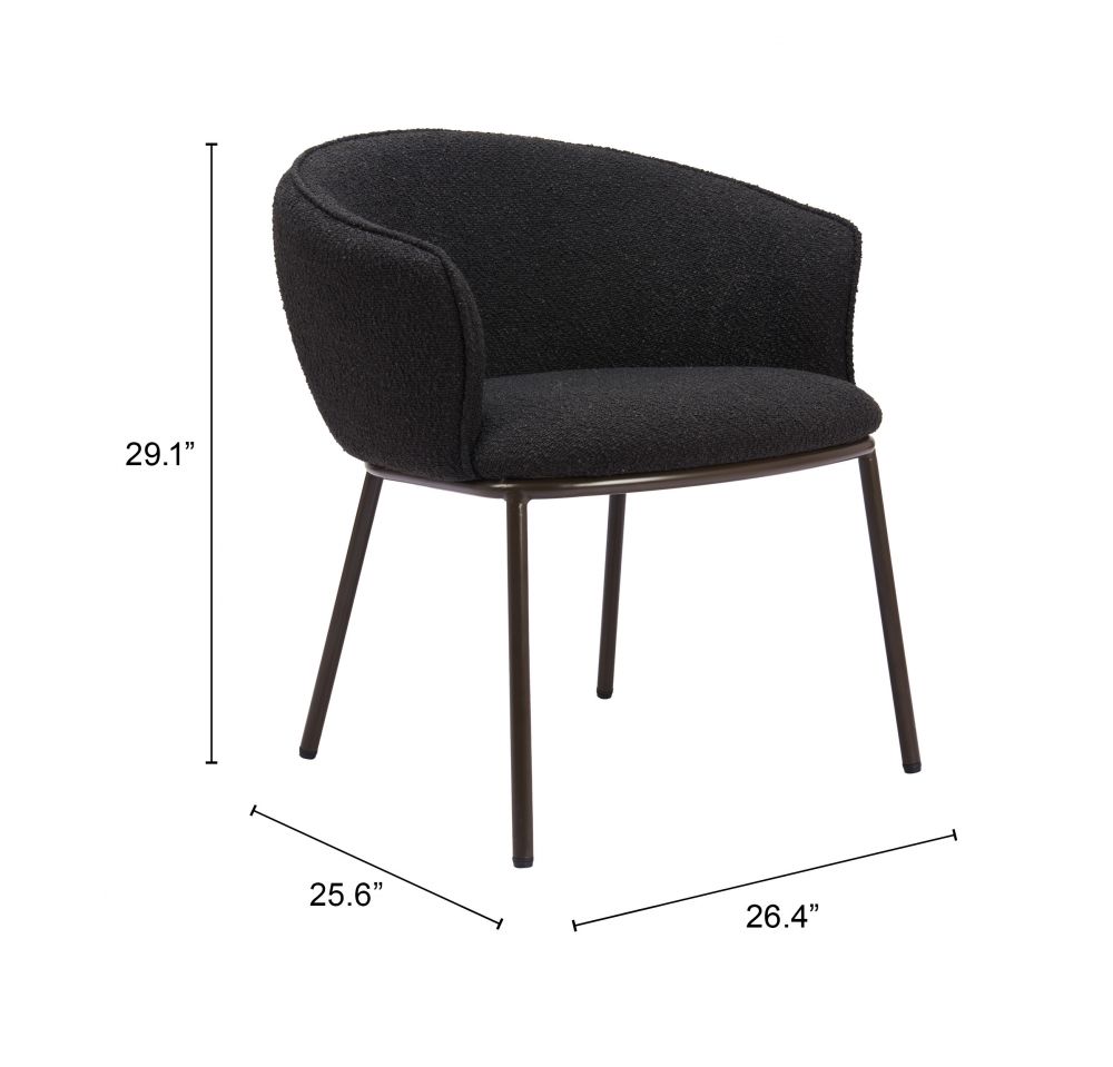 Zuo Modern Essen Textured Fabric Dining Chair