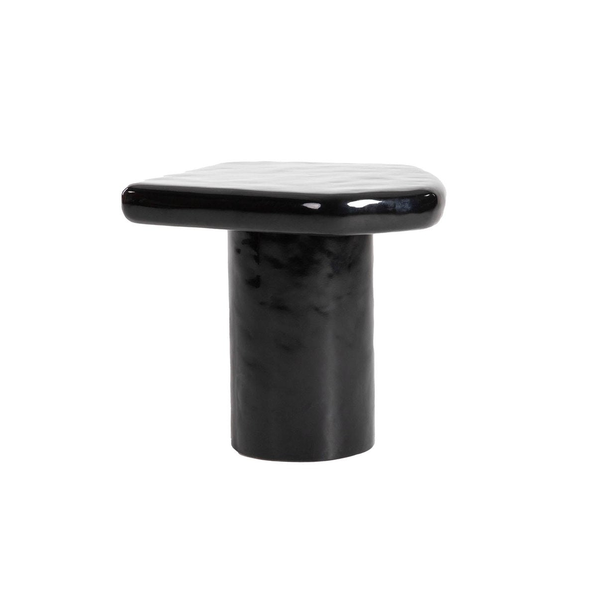 LH Home Eternal Black Concrete Side Table