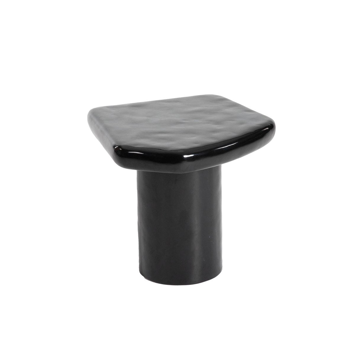 LH Home Eternal Black Concrete Side Table