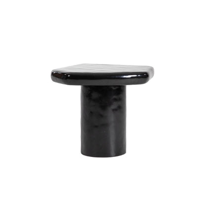 LH Home Eternal Black Concrete Side Table