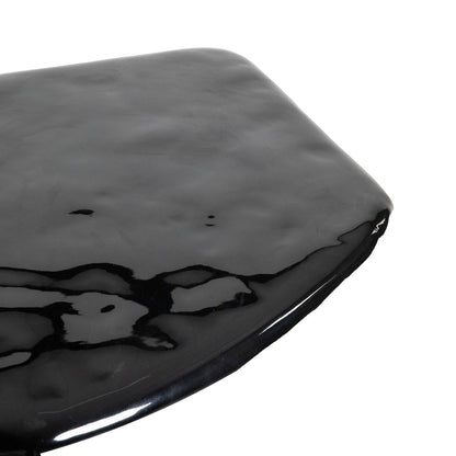 LH Home Eternal Black Concrete Side Table