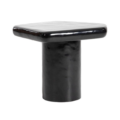 LH Home Eternal Black Concrete Side Table