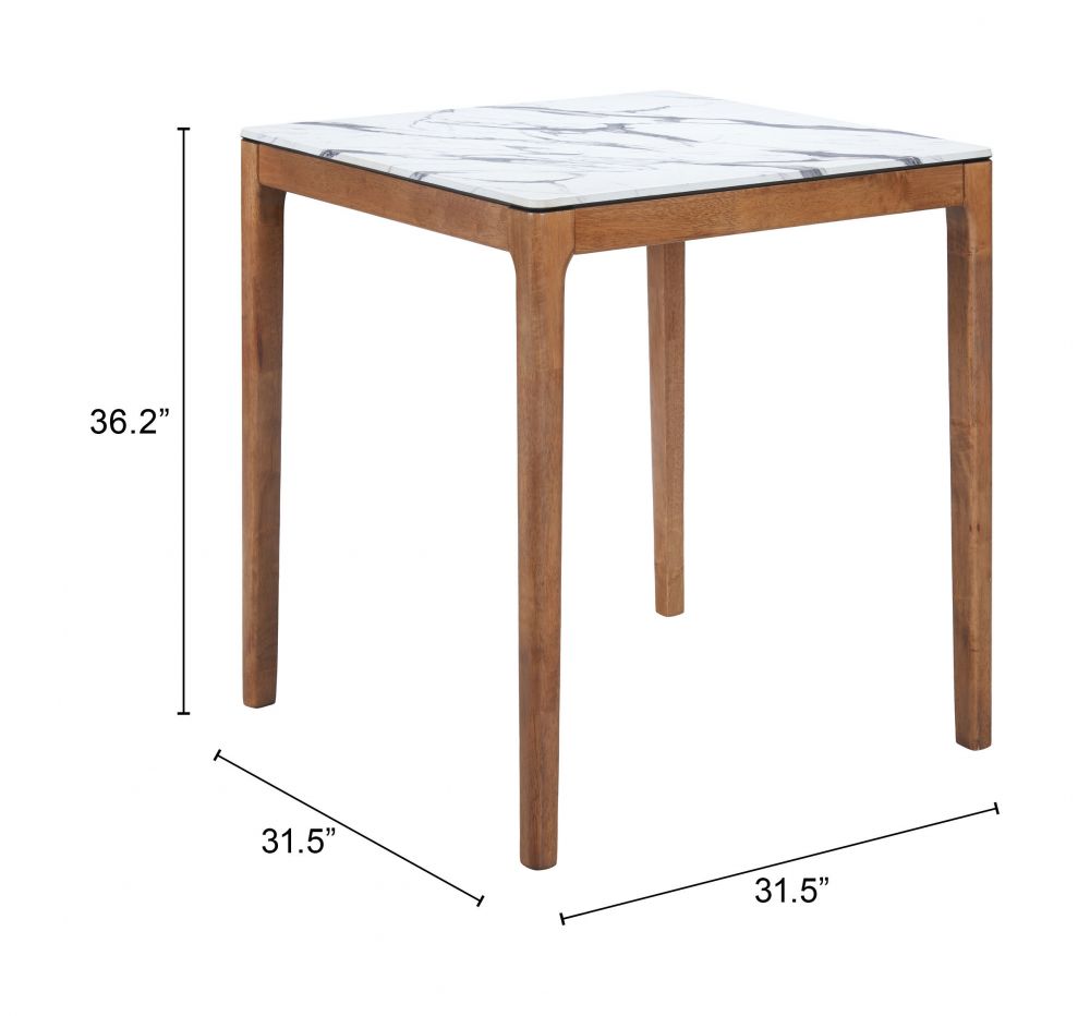 Zuo Modern Eva Wooden Square Counter Table