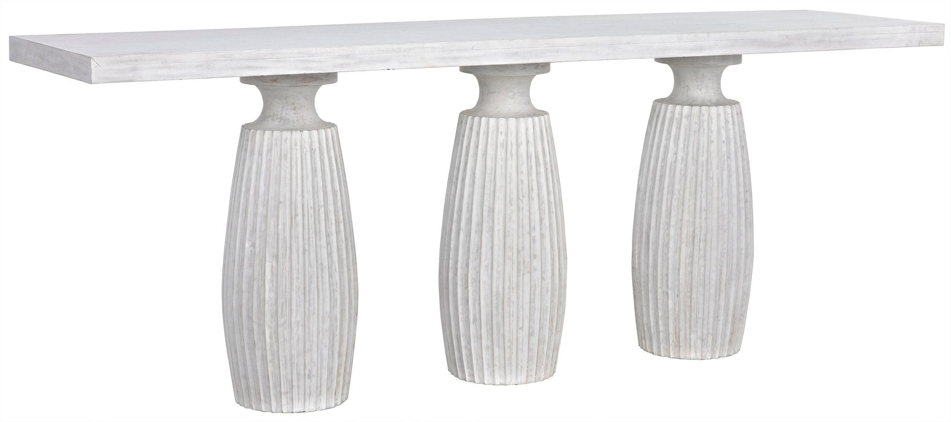 Evelyn Wood White Rectangle Console Table-Console Tables-Noir-Sideboards and Things