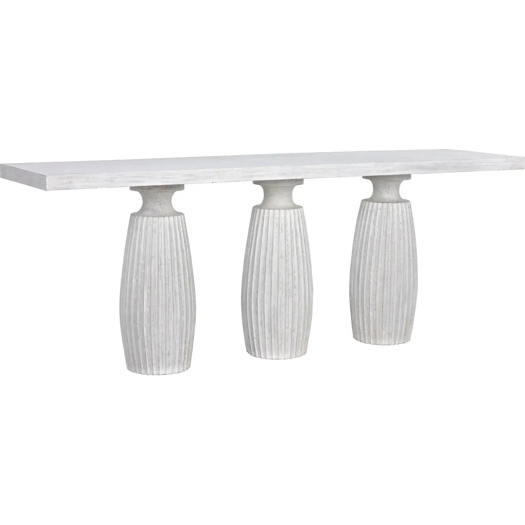 Evelyn Wood White Rectangle Console Table