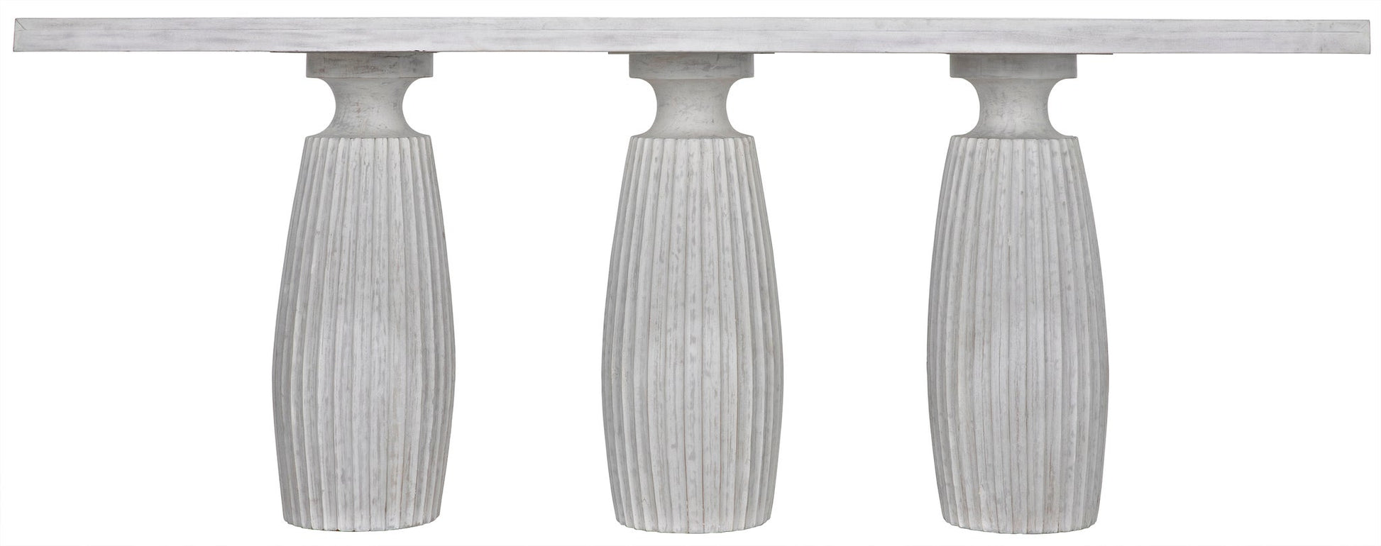 Evelyn Wood White Rectangle Console Table-Console Tables-Noir-Sideboards and Things