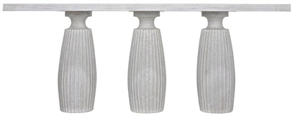 Evelyn Wood White Rectangle Console Table-Console Tables-Noir-Sideboards and Things