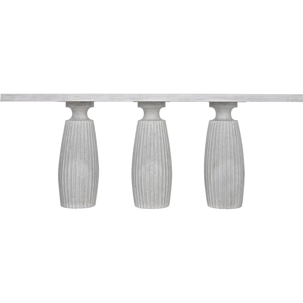 Evelyn Wood White Rectangle Console Table