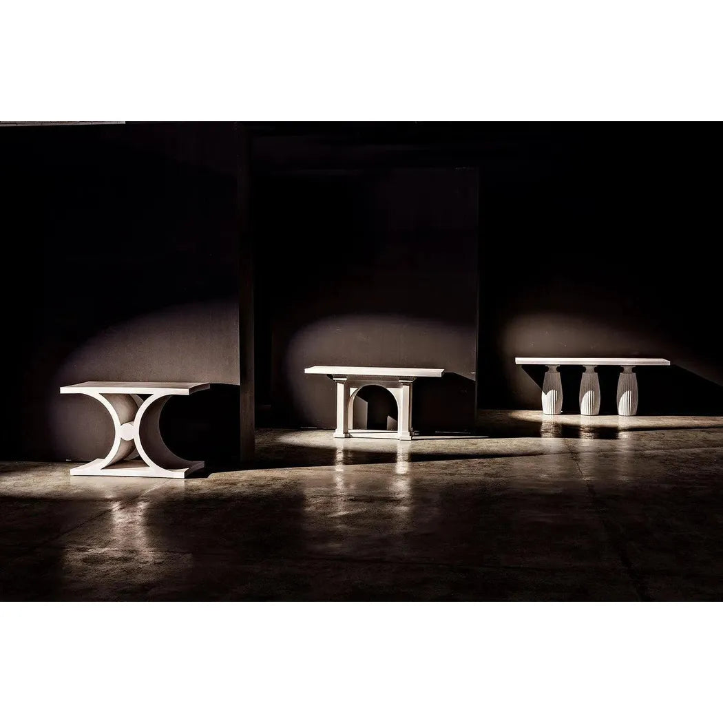 Evelyn Wood White Rectangle Console Table