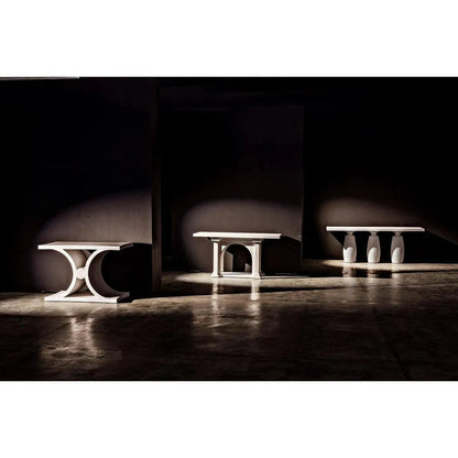 Evelyn Wood White Rectangle Console Table