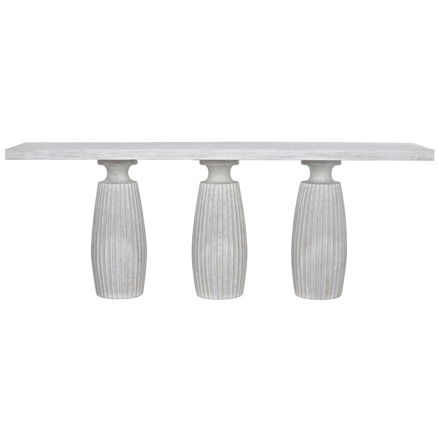 Evelyn Wood White Rectangle Console Table-Console Tables-Noir-Sideboards and Things