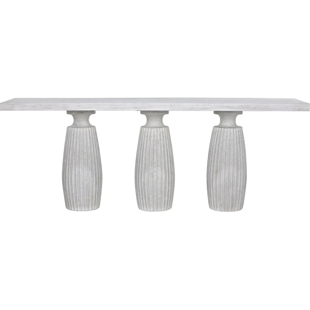 Evelyn Wood White Rectangle Console Table