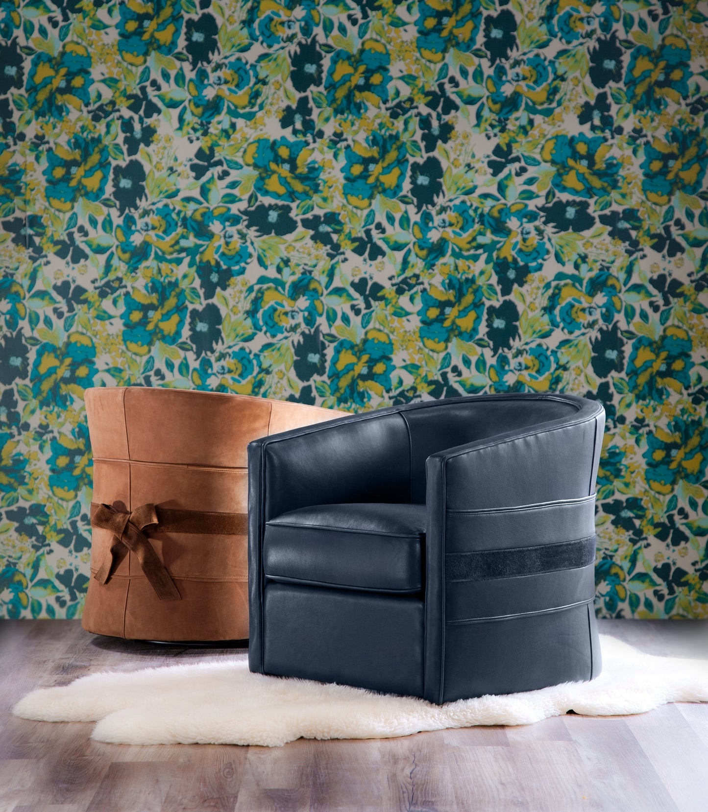 Everlea Leather Comfort Swivel Chair