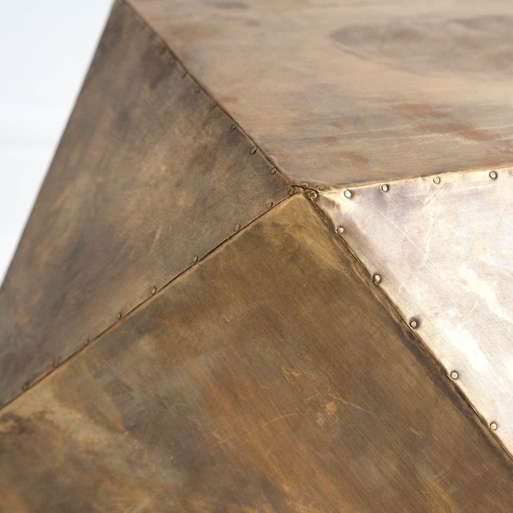 Mercana Exagoni Brass Plated Hexagonal End Table