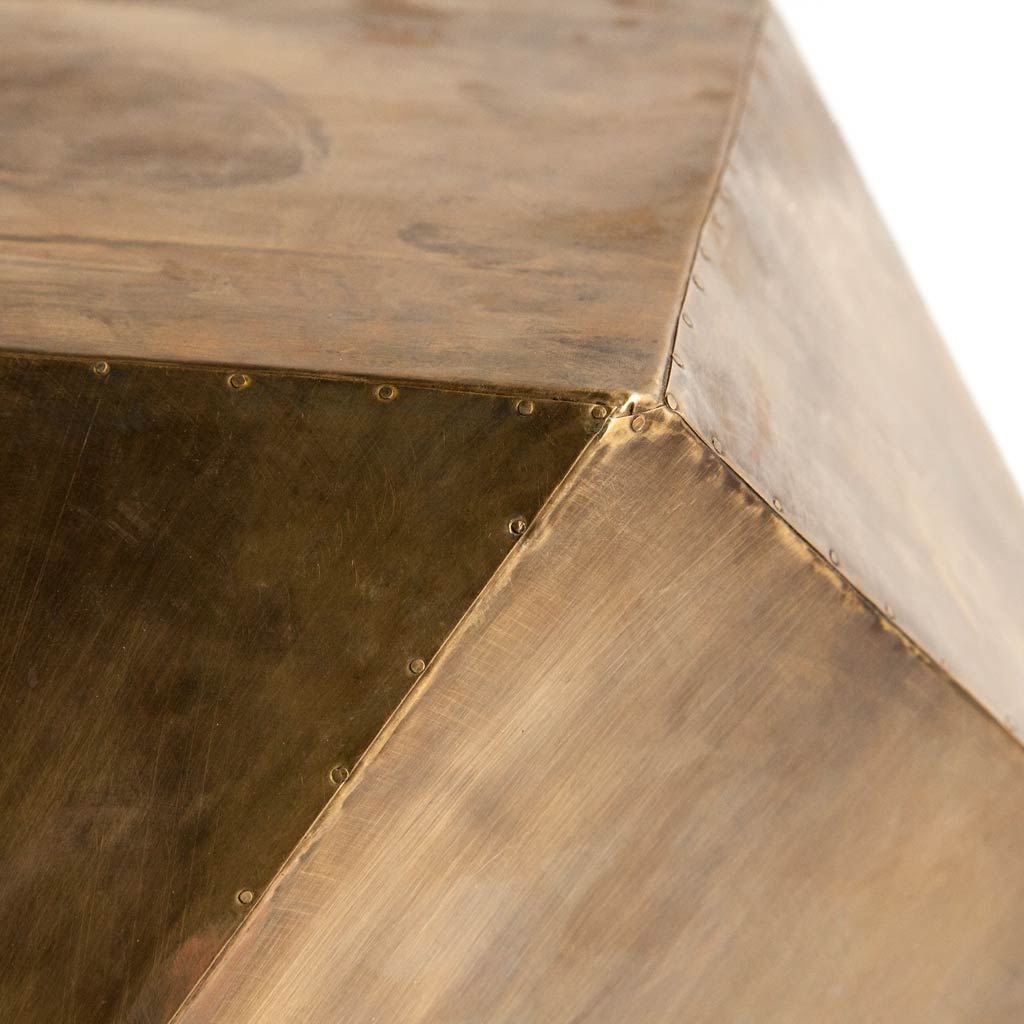 Mercana Exagoni Brass Plated Hexagonal End Table