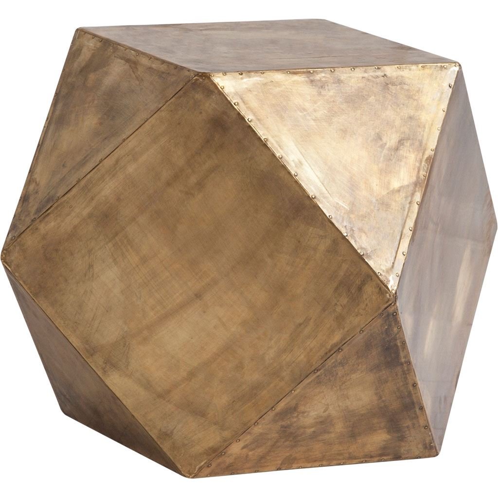 Mercana Exagoni Brass Plated Hexagonal End Table