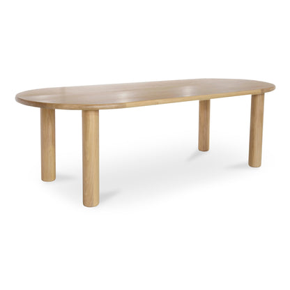 Milo Natural Solid Oak Geometric Dining Table