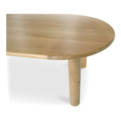 Milo Natural Solid Oak Geometric Dining Table