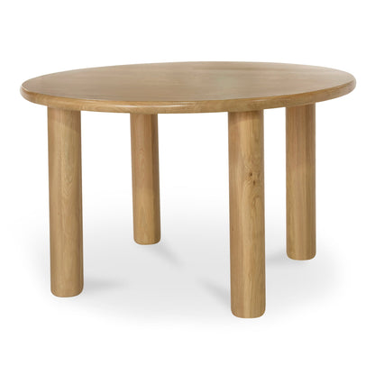 Milo Natural Solid Oak Round Dining Table