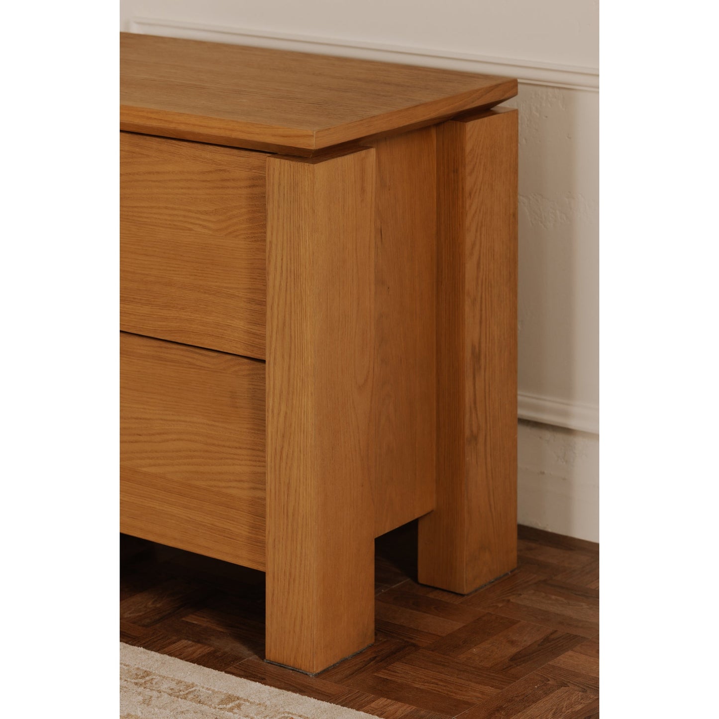 Brook Country Oak With Floating Top Design Nightstand