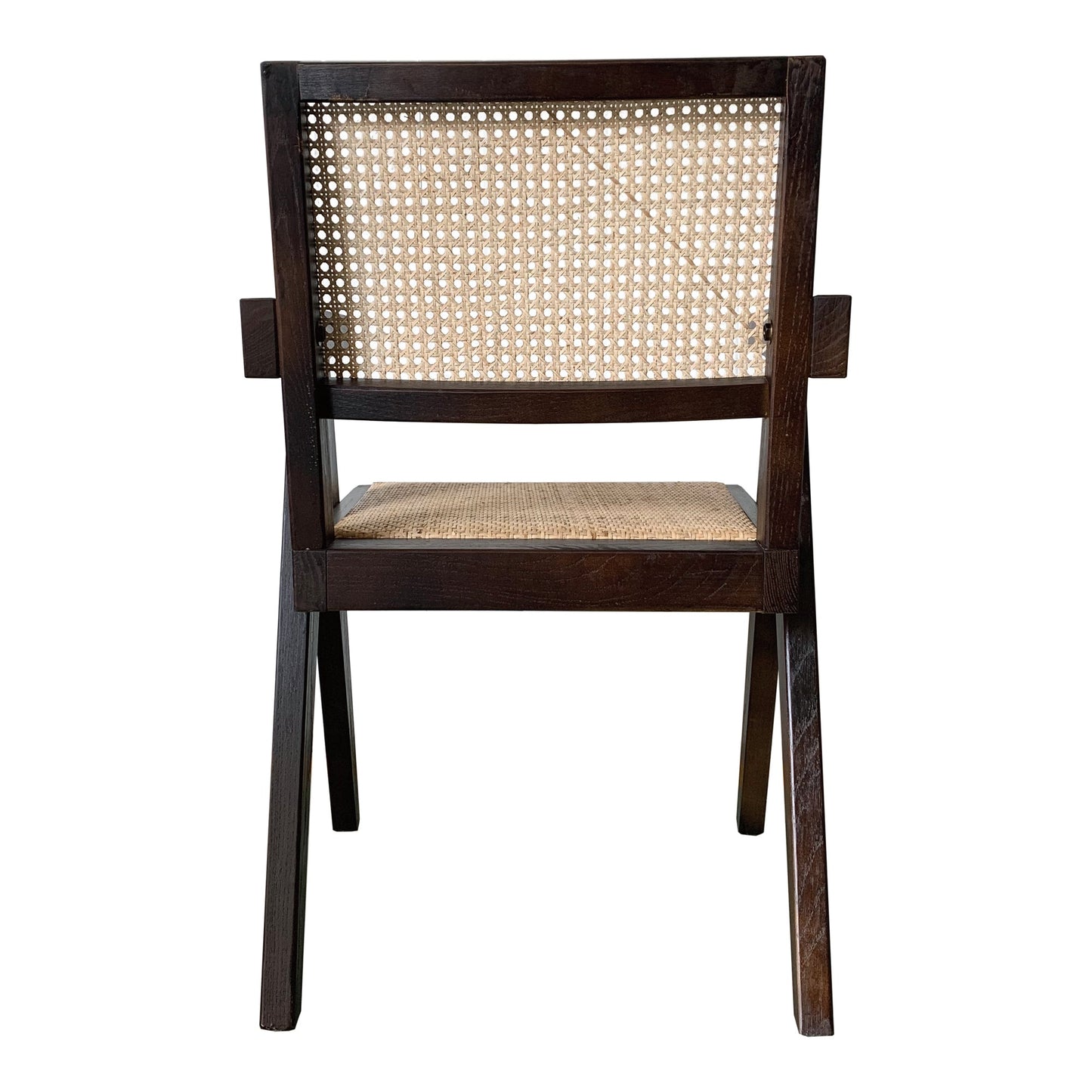 Takashi Wood and Rattan Black Armchair (Set of 2)