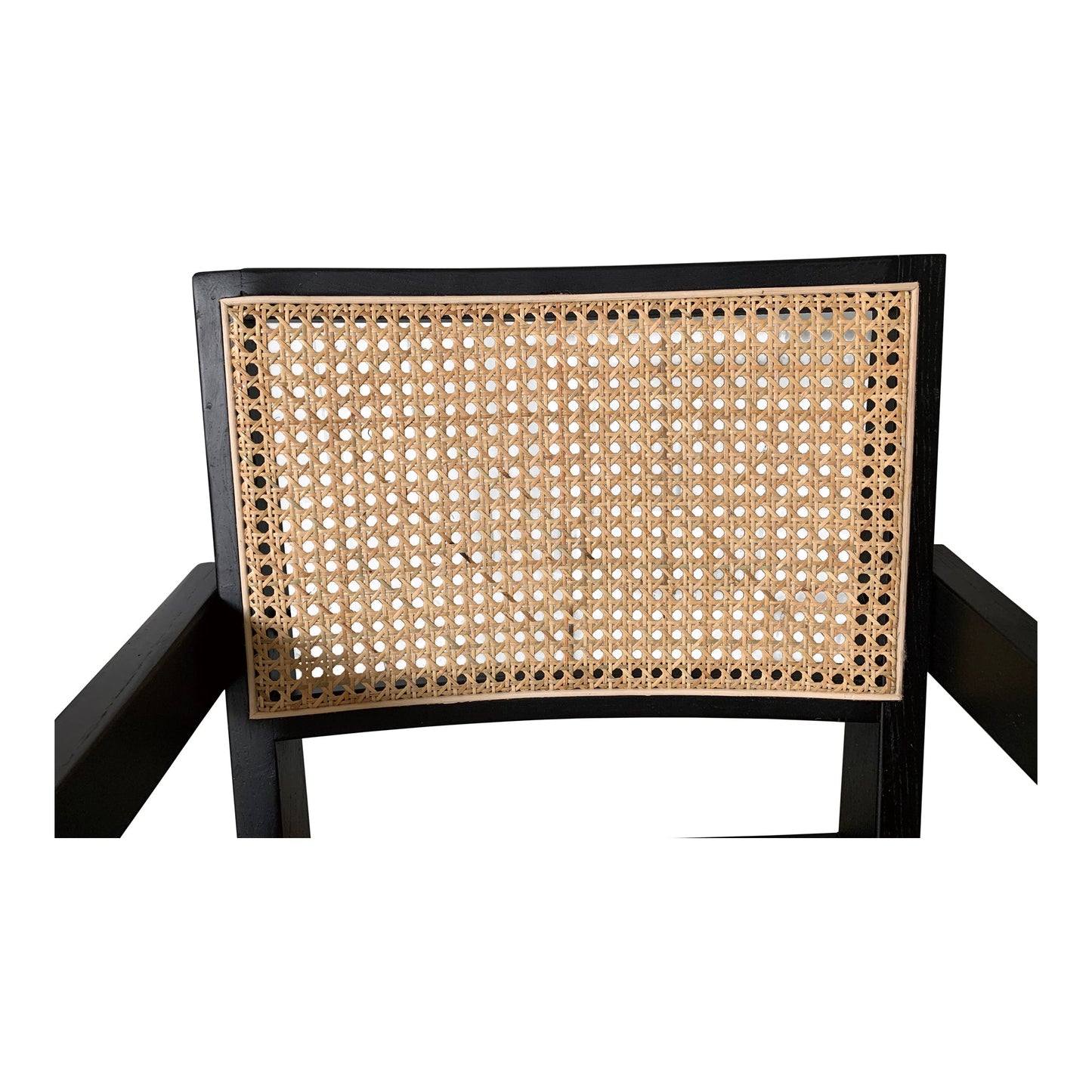 Takashi Wood and Rattan Black Armchair (Set of 2)