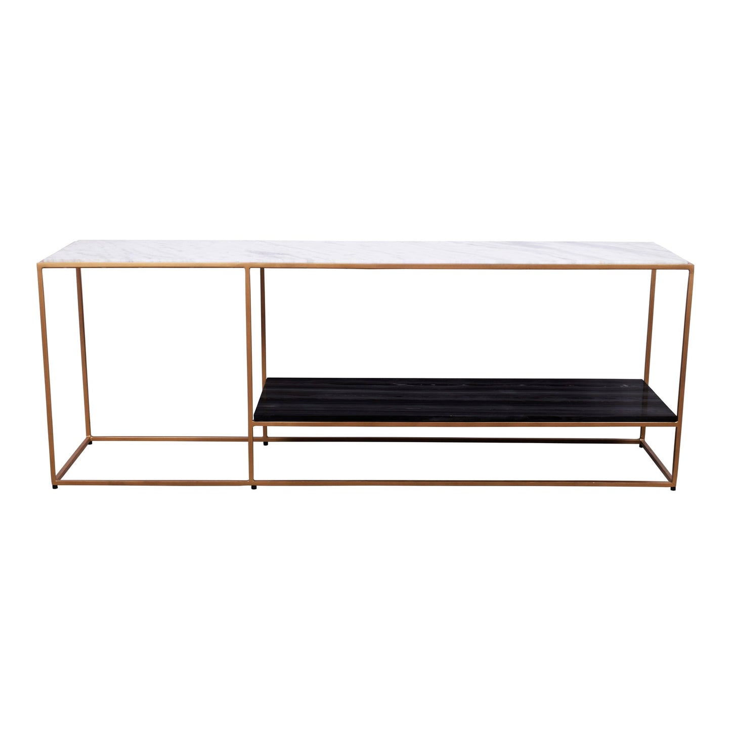 Mies Marble and Iron Grey Rectangular Media Console