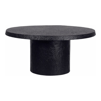 Aulo Aluminum Black Round Coffee Table